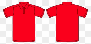 Red Polo Shirt Clip Art At Clker - Red Polo T Shirt Template