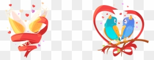Lovebird Graphic Design Illustration - Love Bird Vector Png