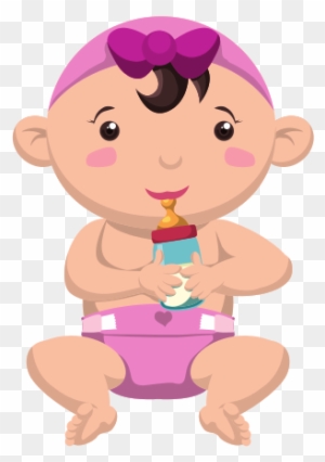 Cute Baby Girl Cartoon - Design