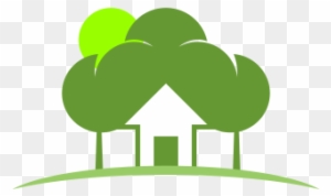 Vector Green Tree House - House And Tree Vector