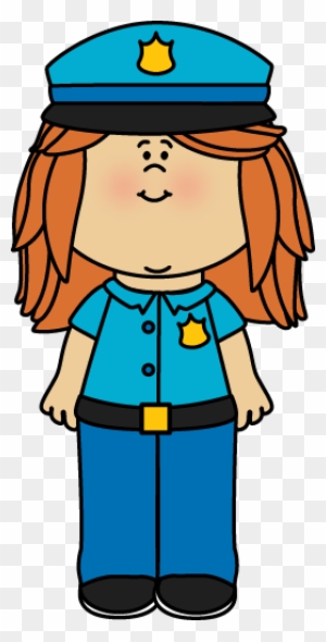 Police - Girl Police Officer Clipart