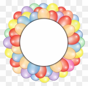 Vacation, Balloons, Circle, Frame, Copy Space - Steigt Geburtstags-party Im Ballon Auf Runder Aufkleber