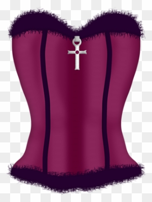 Purple & Pink Crossed Corset - Fashion