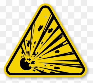 Iso Explosive Material Warning Sign Symbol - Explosive Warning Sign