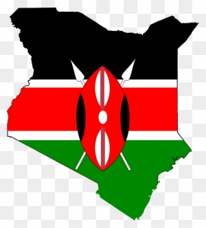 Kenya Clipart Kenya Map Clipart - Flag Map Of Kenya