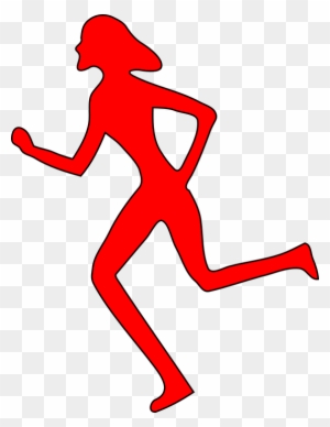 Girl Running Clipart - Woman Running Clip Art