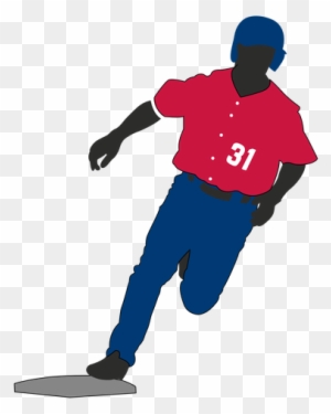 Baseball Player Running Clip Art - Baseball