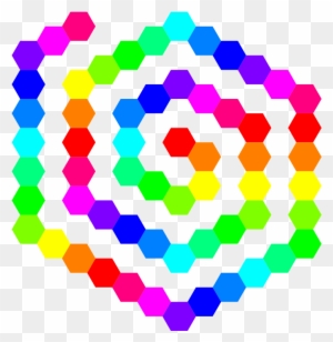 60 Hexagon Spiral - Pixel Spiral