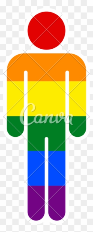 Rainbow Clipart Man - Graphic Design