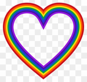 Heart Rainbow Mark Ii - Rainbow Heart Free Clipart