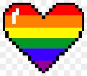 Heart Rainbow Rainbowheart Pixelated Pixelart Freetouse - Pixel Art ...