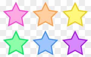 Cute Pastel Colored Stars - Printable Colored Stars
