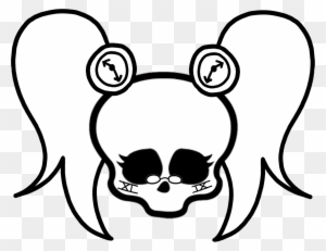 Monster High Clipart Black And White - Monster High Skull Drawings