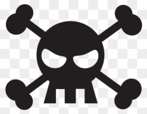 Cartoon Skull Amp Crossbones Wall Quotes™ Wall Art - Skull And Crossbones Icon