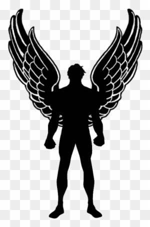 Male Angel Fairy Silhouette 3 By Viktoria Lyn On Deviantart - Silhouette Of A Male Angel
