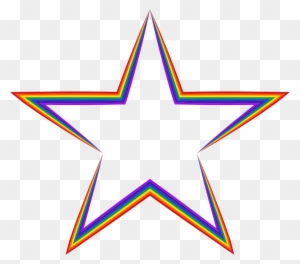Rainbow Star 2 Hauv39 Clipart - Star Outline Icon Png