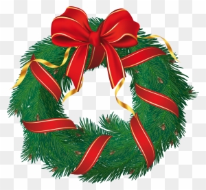 Christmas Pine Deco Garland With Poinsettia Png Clipart - Weihnachten