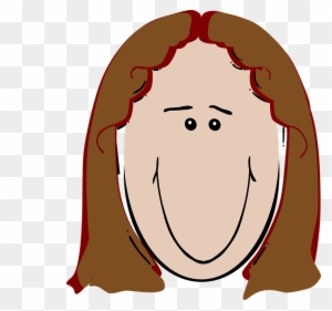 Elf Head Cliparts 9, - Cartoon Clip Woman Face With Brown Hair