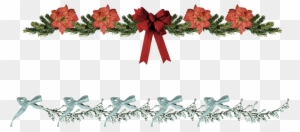 Floral Christmas Cliparts - Christmas Horizontal Border