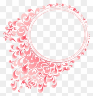 Pink Gradient Round Border Clip Art At Clipart Library - Flower Circle Border Png