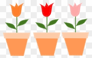Flower Pots Pots Tulips Flowers Pot Tulip - Mothers Day Banner Png