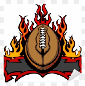 American Football Template With Flames Vector Image - Cardiff Fire Ice Hockey
