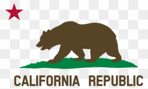 California Bear Clipart Quail Silhouette - California Flag