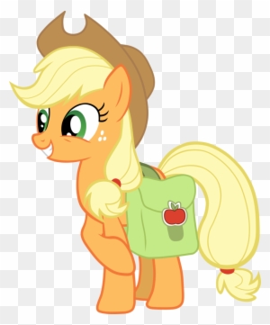 Applejack With Saddlebag Vector By Scrimpeh - My Little Pony Applejack