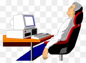 Man Asleep At Computer Cartoon Images Asleep At Desk Free