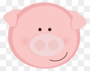 Animal Faces - Baby Pig Face Clipart
