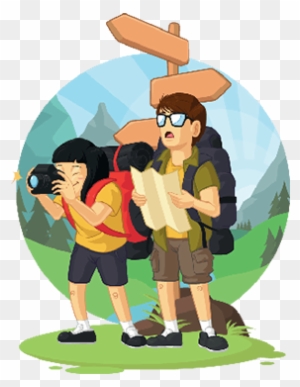 Are You An Avid Traveller - Backpacker Kid Vector