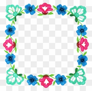 Flower Picture Frames Floral Design Square Clip Art - Flower Frame Free Square
