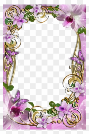 Transparent Delicate Frame With Flowers - Frames Free Transparent Download Designs Clip Art