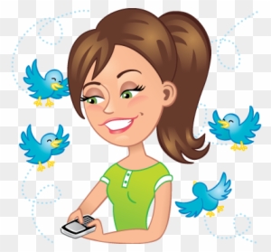 Twitter Tweet Zoom - Cartoon Girl With Blonde Hair