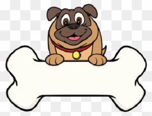 Pug Cartoon Dog Image - Dog With Bone Cartoon