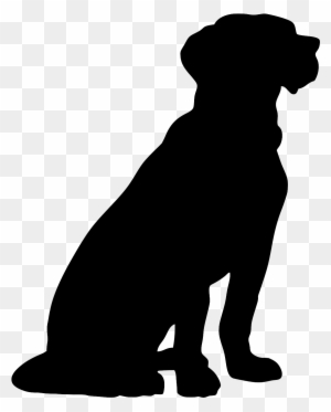 Pets Clipart Dog Training - Sitting Black Lab Silhouette