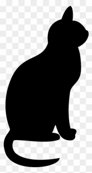 Cat Pet Silhouette Vector - Black Silhouette Cat