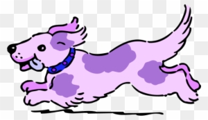 Dog Running Happy Cartoon Vector Clip Art - Animals Move Fast Clipart