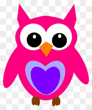 Hot Pink Owl Clip Art At Clker - Transparent Background Wise Owl Clipart