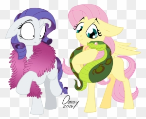 Omny87, Boa, Feather Boa, Fluttershy, Pun, Rarity, - Fashion