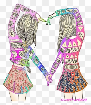 Cute Best Friend Drawings For Girls Best Friends Forever Quotes Free Transparent Png Clipart Images Download