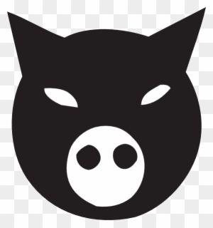 Black Pig Face Svg Clip Arts 558 X 597 Px - Pig Face Animal Farm