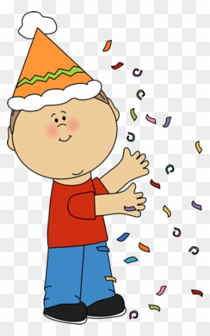Kid With Birthday Confetti - My Cute Graphics Party