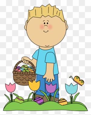 Clip Art Easter Egg Hunt Party Clipart Free Download - People Looking For Eggs Easter