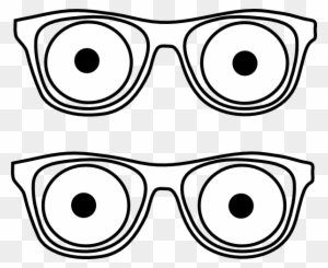 Outline Glassees Eyes Clip Art At Clker - Glasses With Eyes Clipart