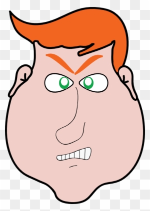 Angry Man Orange Hair Clipart - Royalty-free
