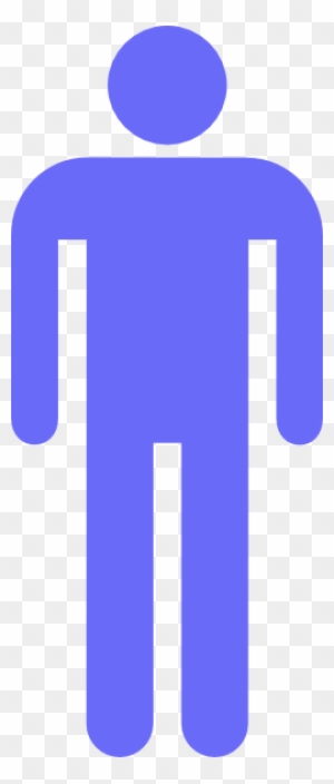 Purple Mens Room No Fill Clipart - Blue Boys Bathroom Sign