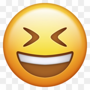 Clipart Laughing Yellow Emoticon Smiley Face - Closed Eyes Laughing Emoji