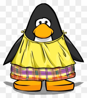 Yellow Summer Outfit From A Player Card - Club Penguin Blue Boa