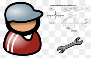 Fixed Wing Mechanic Clip Art At Clker - People Clipart